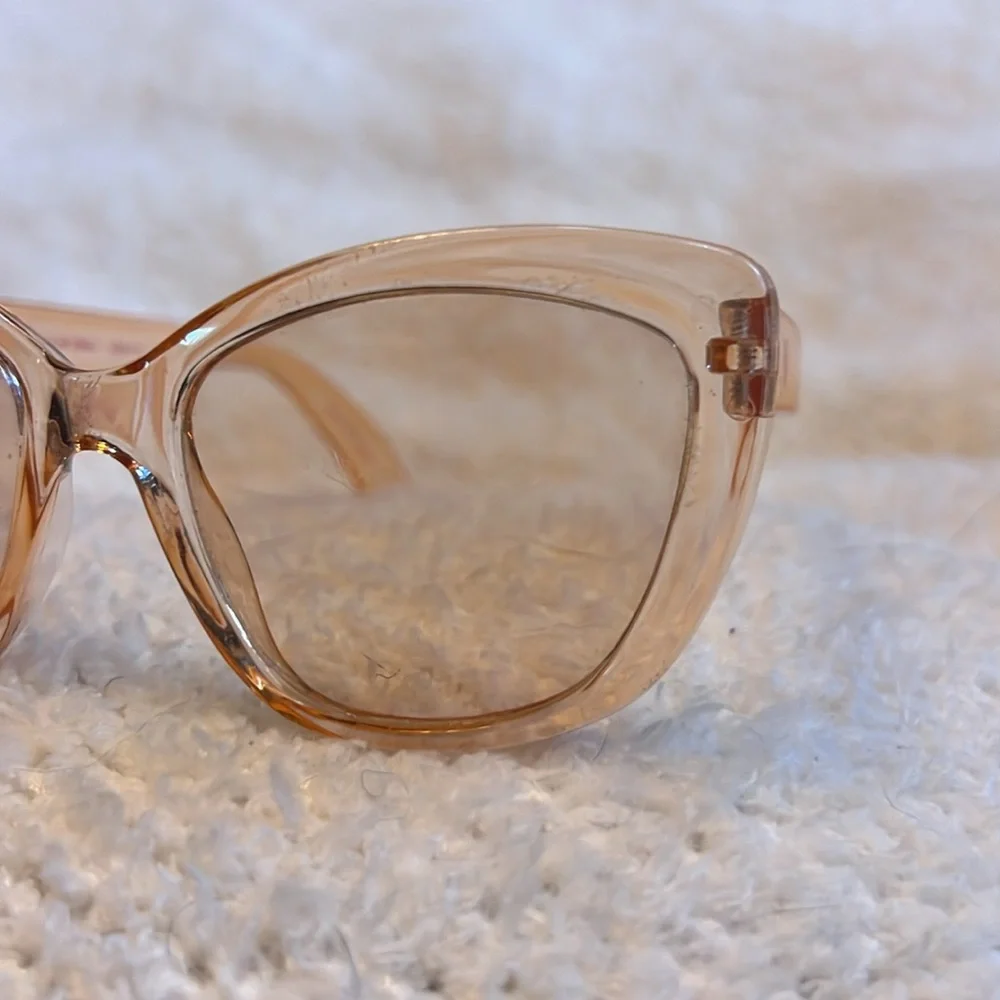 Janie and Jack cat eye clear light orange sunglasses girls size 4-6